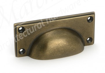 Art Deco Drawer Pull - Burnished Brass