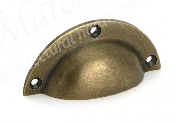 4" Plain Drawer Pull - Burnished Brass