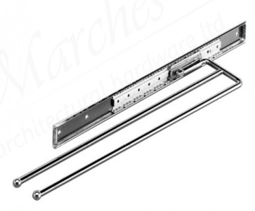 Towel / Tie Rail Steel 2-arm chrome