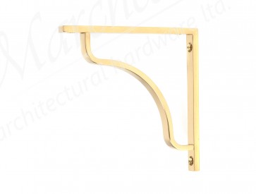 Abingdon Shelf Bracket (150mm x 150mm) - Polished Brass