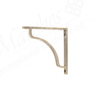 Abingdon Shelf Bracket (150mm x 150mm) - Burnished Brass