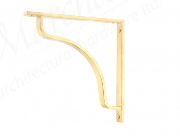 Abingdon Shelf Bracket (200mm x 200mm) - Polished Brass