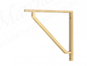 Barton Shelf Bracket (150mm x 150mm) - Satin Brass