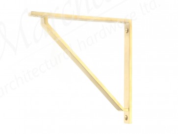 Barton Shelf Bracket (200mm x 200mm) - Polished Brass