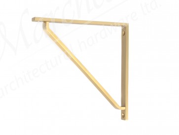 Barton Shelf Bracket (200mm x 200mm) - Satin Brass