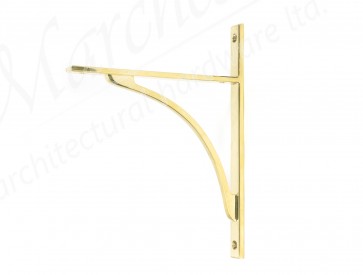 Apperley Shelf Bracket (260mm x 200mm) - Polished Brass