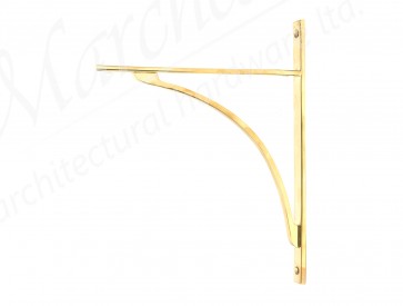 Apperley Shelf Bracket (314mm x 250mm) - Polished Brass