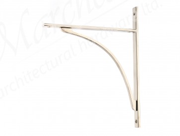 Apperley Shelf Bracket (314mm x 250mm) - Polished Nickel