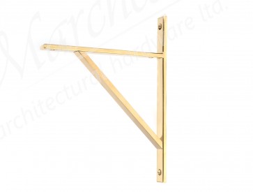 Chalfont Shelf Bracket (260mm x 200mm) - Polished Brass