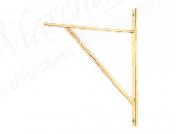 Chalfont Shelf Bracket (314mm x 250mm) - Polished Brass