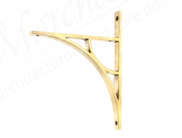 Tyne Shelf Bracket (260mm x 200mm) - Aged Brass