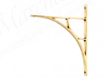 Tyne Shelf Bracket (314mm x 250mm) - Aged Brass