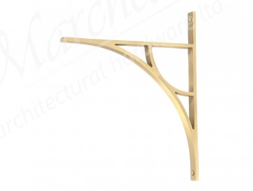 Tyne Shelf Bracket (314mm x 250mm) - Satin Brass
