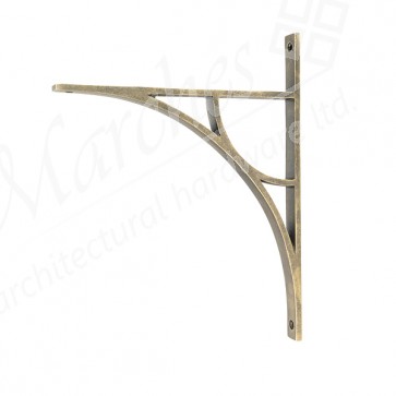 Tyne Shelf Bracket (314mm x 250mm) - Burnished Brass