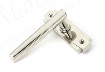 Art Deco Lever on Rose Set - Polished Nickel