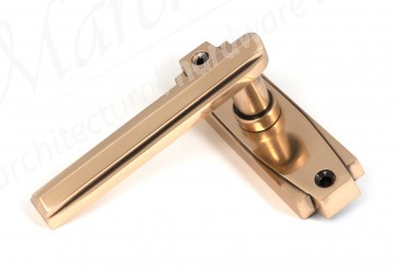 Art Deco Lever on Rose Set - Polished Bronze
