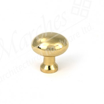 Moore Cabinet Knob - 25mm - Polished Brass