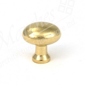 Moore Cabinet Knob - 32mm - Polished Brass
