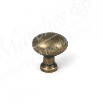 Moore Cabinet Knob - 25mm - Burnished Brass