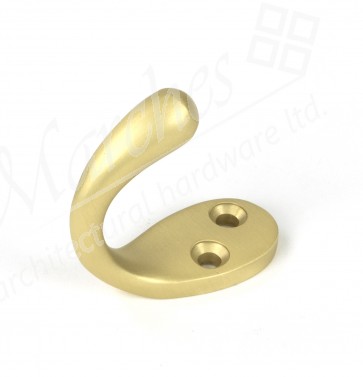 Celtic Single Robe Hook - Satin Brass