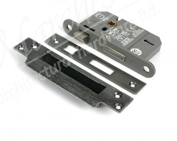 2½" 5 Lever BS Sash Lock - Pewter Patina