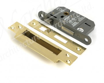 2½" 5 Lever BS Sash Lock - Polished Brass