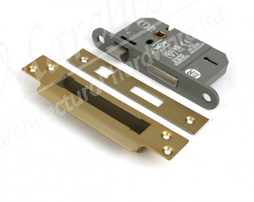 2½" 5 Lever BS Sash Lock - Satin Brass