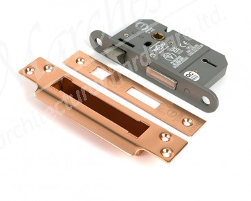2½" 5 Lever BS Sash Lock - Polished Bronze