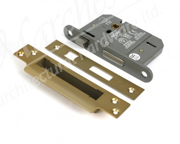 3" 5 Lever BS Sash Lock - Satin Brass