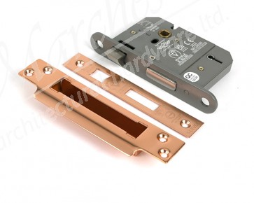 3" 5 Lever BS Sash Lock - Polished Bronze