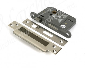 3" 5 Lever BS Sash Lock KA - Polished Nickel