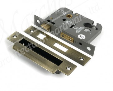 2½" Euro Profile Sash Lock - Aged Brass