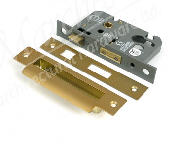 2½" Euro Profile Sash Lock - Satin Brass