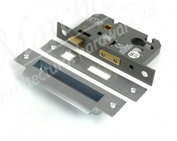 2½" Euro Profile Sash Lock - Satin Chrome