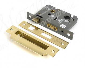 3" Euro Profile Sash Lock - Polished Brass