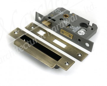 3" Euro Profile Sash Lock - Aged Brass