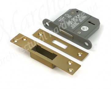 3" 5 Lever BS Dead Lock - Satin Brass