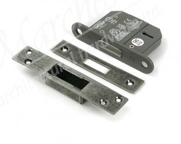 2½" 5 Lever BS Dead Lock KA - Pewter Patina