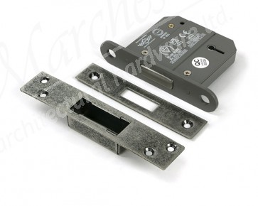 3" 5 Lever BS Dead Lock KA - Pewter Patina