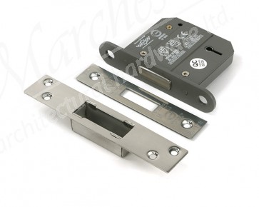 3" 5 Lever BS Dead Lock KA - Polished Stainless Steel