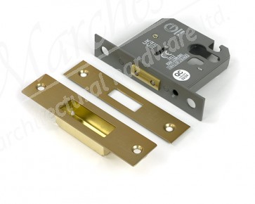 3" Euro Profile Dead Lock - Satin Brass