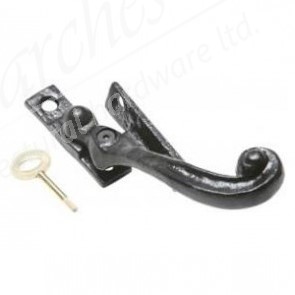 Kirkpatrick (1166) Rose Head Fastener Lock. Wedge RH - Black