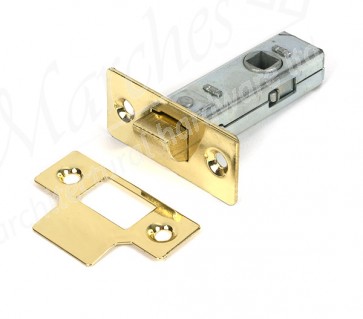 2½" Tubular Mortice Latch - Polished Brass