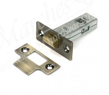 2½" Tubular Mortice Latch - Aged Brass