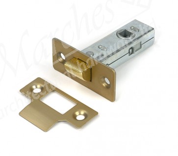 2½" Tubular Mortice Latch - Satin Brass