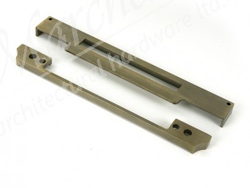 ½" Rebate Kit for Euro Din Sash Lock - Aged Brass