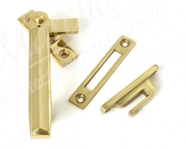 Locking Art Deco Fastener - LH - Polished Brass
