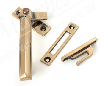 Locking Art Deco Fastener - LH - Polished Bronze