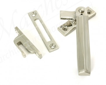 Locking Art Deco Fastener - RH - Polished Nickel