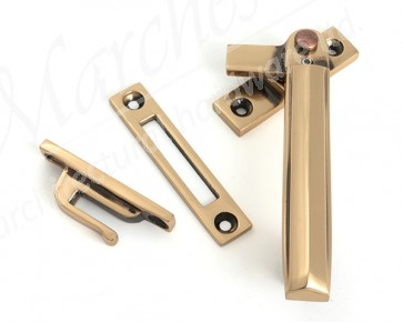 Locking Art Deco Fastener - RH - Polished Bronze